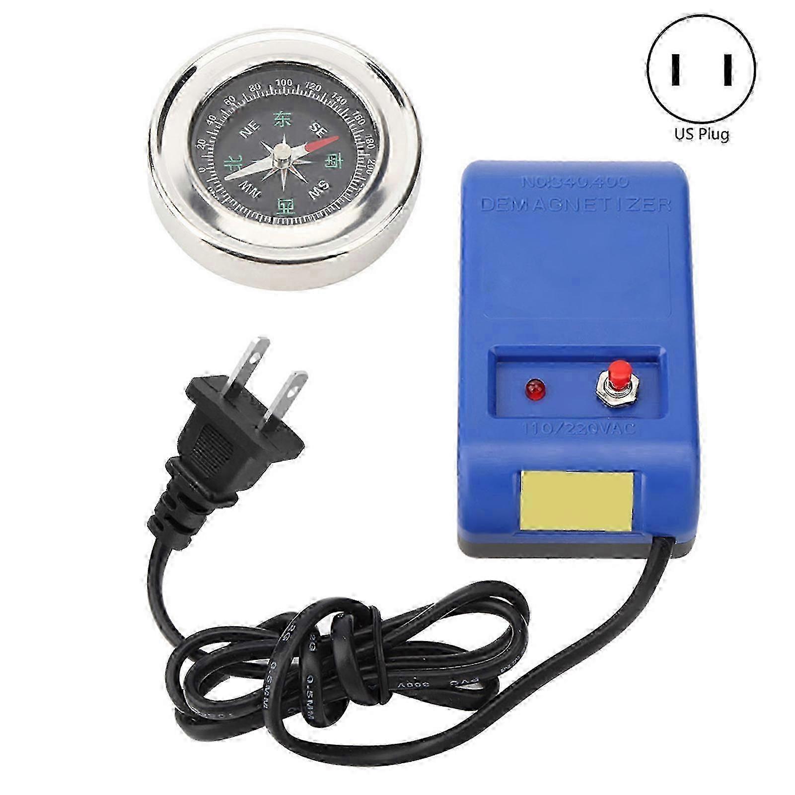 Electrical Demagnetizer Tools Compass Set for Watch Repair Degausser Prise US