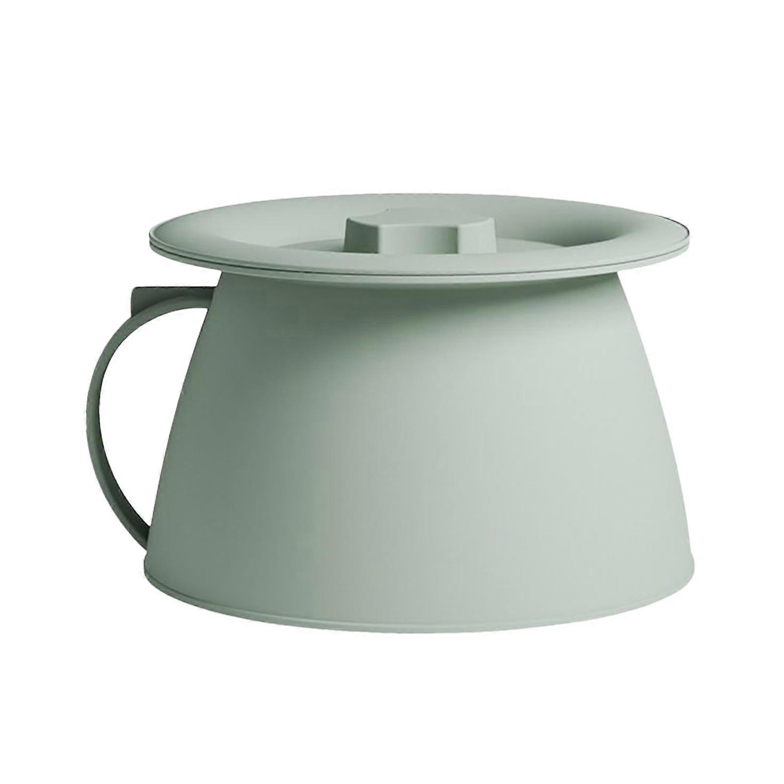 Bucket 1.5L Bedside Spitting Pot With Handle For Outdoor Use Green