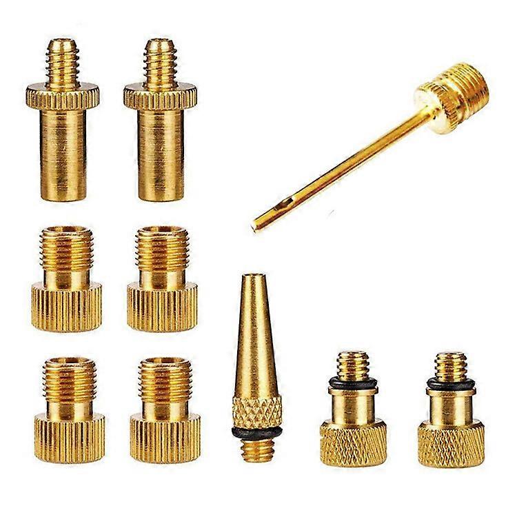 10pcs Bicycle Valve Conversion Nozzles Presta Valve to Schrader Valve Conversion Nozzles Valve Caps Bicycle Tire Valve Adapter