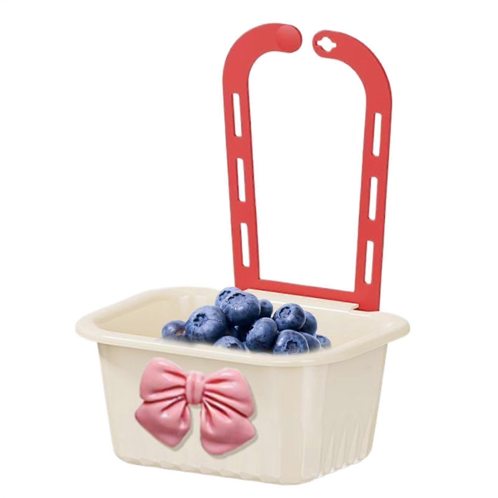 Sink Strainer Basket FaucetMounted Sink Organizer Multipurpose Container For Rice Fruit Meat Soap Travel Cream Colored