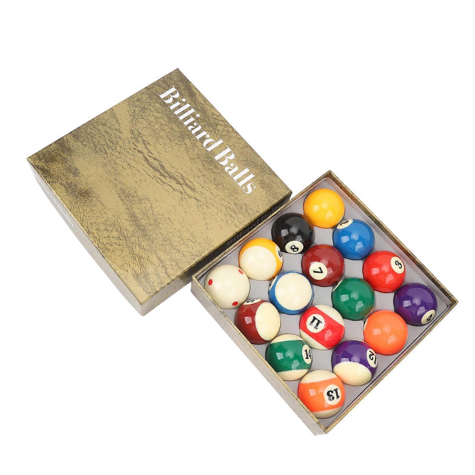 16Pcs Billiard Balls Set Resin 2.25inch Regulation Size Billiards Balls Pool Table Balls Replacement for Pool Table Accessories 