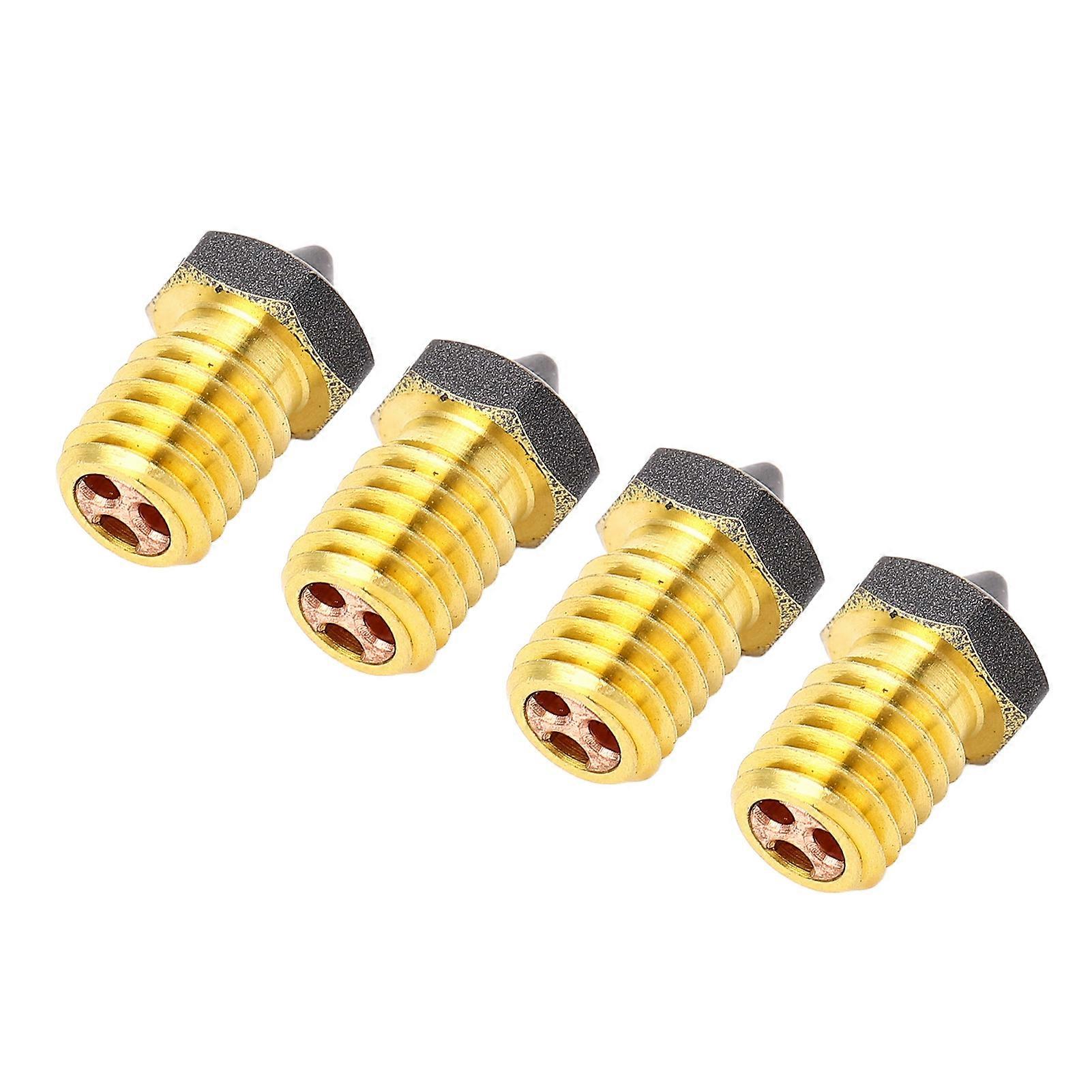 4PCS 3D Printer Nozzle Set PTFE Coated High Flow High Speed Printing Extruder Brass Nozzle for Voron MK3S 3D Printer 0.4mm 