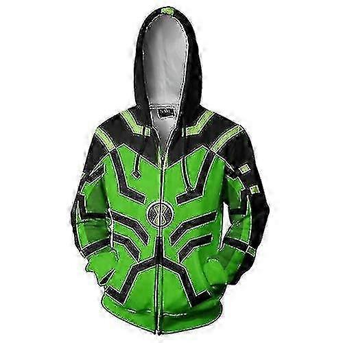 لعبة بن 10 الغريبة قوة هوديي هالوين تأثيري زي الرجال 3D طباعة الخريف كم طويل مقنعين سترة سستة قميص من النوع الثقيل