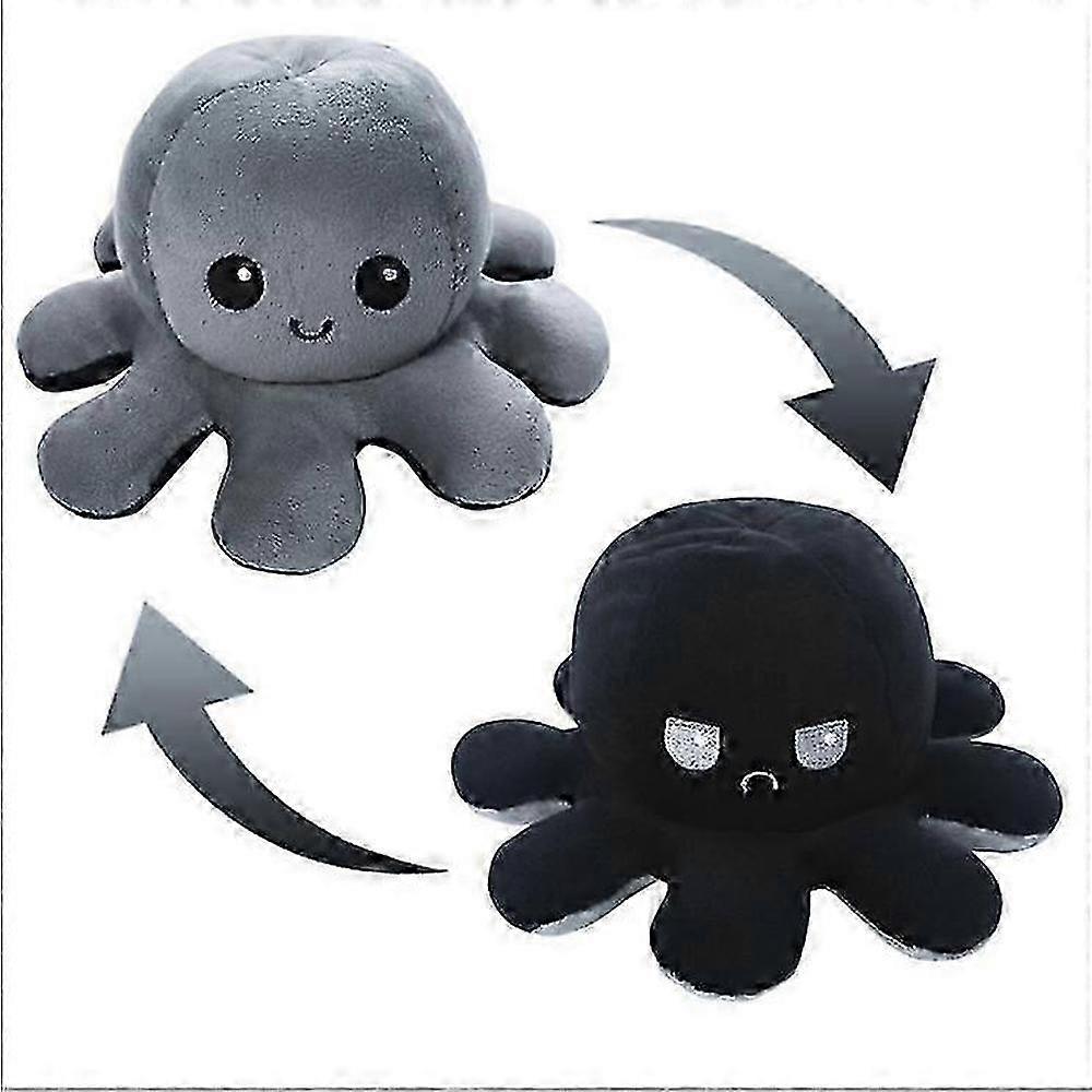 Reversible Happy Sad Octopus Plush Toy in 20cm, 30cm, 40cm Sizes