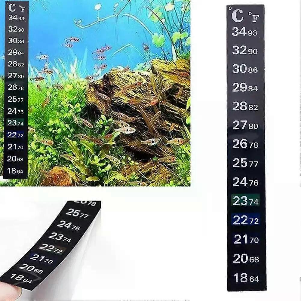 Digital Aquarium Home Stick-on Thermometer Fish Tank Strip Dual Scale C/F Discolor Temperature Measurement Sticker Tools
