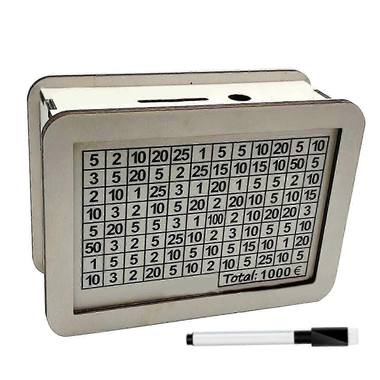 Reusable Wooden Money Box for Saving and Organizing