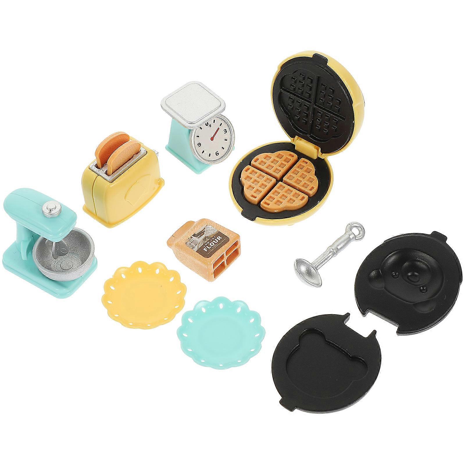 Baking Toys Simulated Kitchenware Machine Toy for Kids 1Set Mini Bread Baking Model