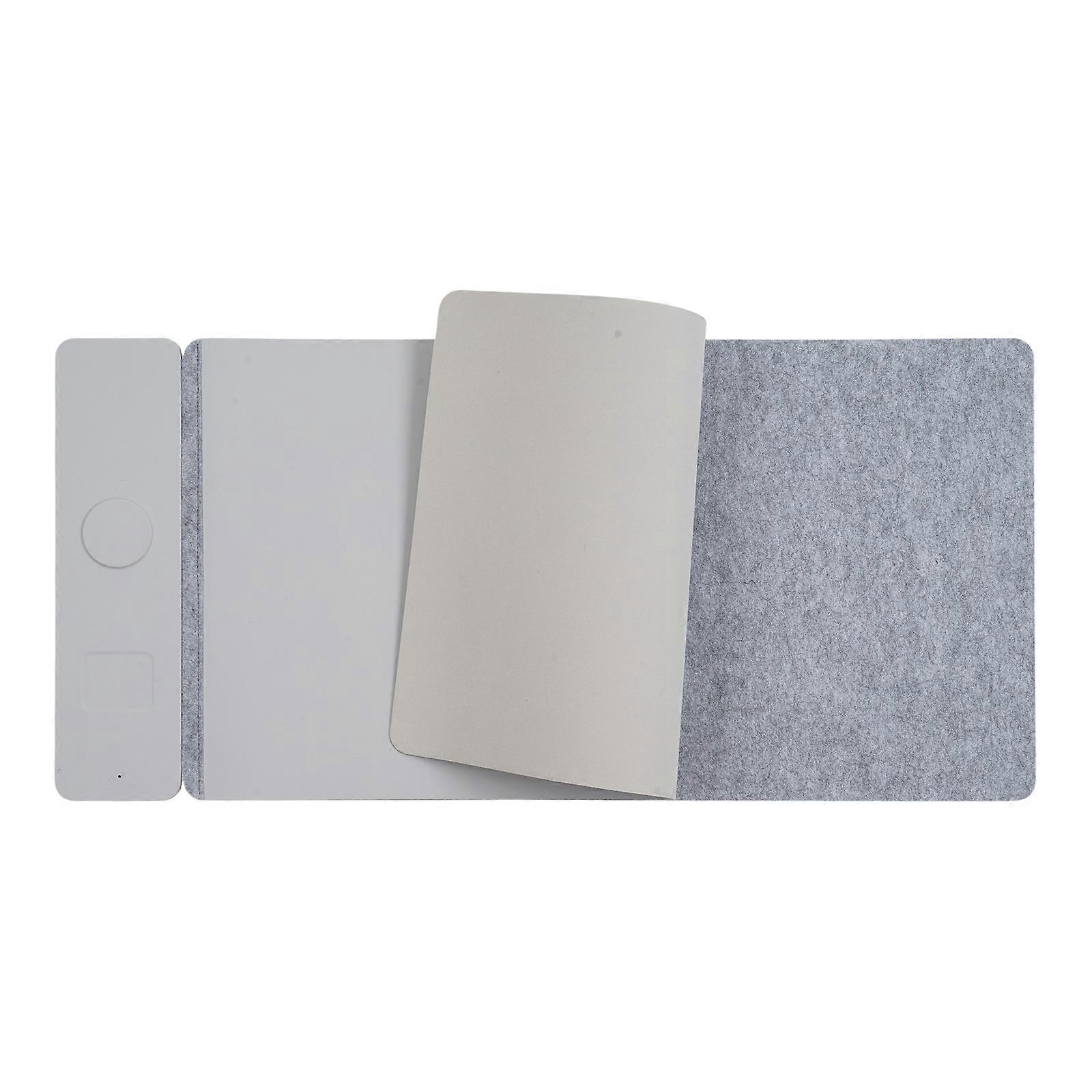 Gaming Mouse Pad Magnetic Wireless Charging Mouse Pad Gaming Large Desk Mat with Nonslip Base for Laptop Keyboard  Gray