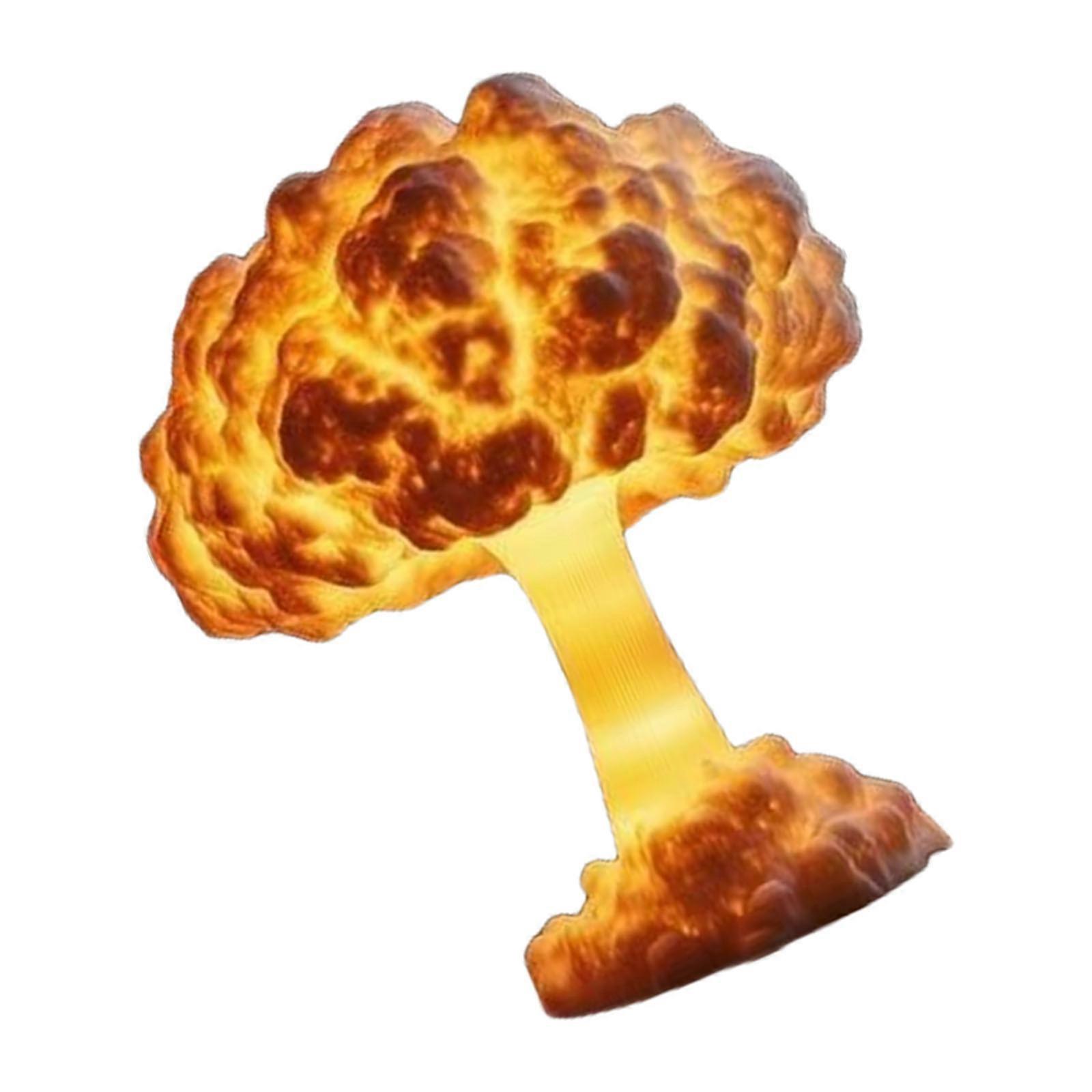 Compacts Mushroom Cloud Shape LED Nightlight Handcrafted Resins Nuclear Explode Model For Dorms Shelves Desktops Decoration Multicolor