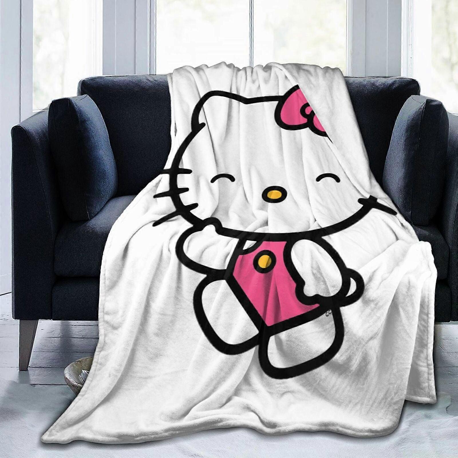 Couverture Hello Kitty ultra douce en micro-polaire pour canapé-lit 127 x 101 cm