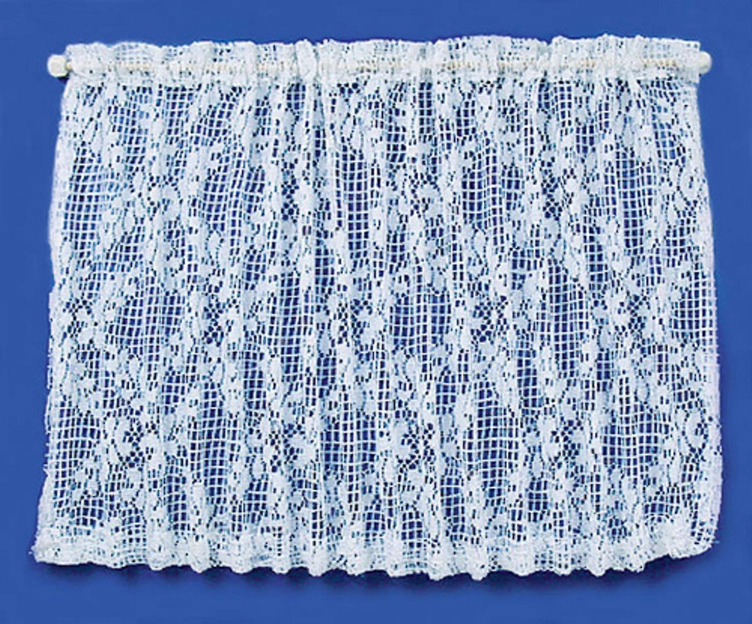 Dolls House Picture Window White Lace Net Curtain Miniature Window Accessory