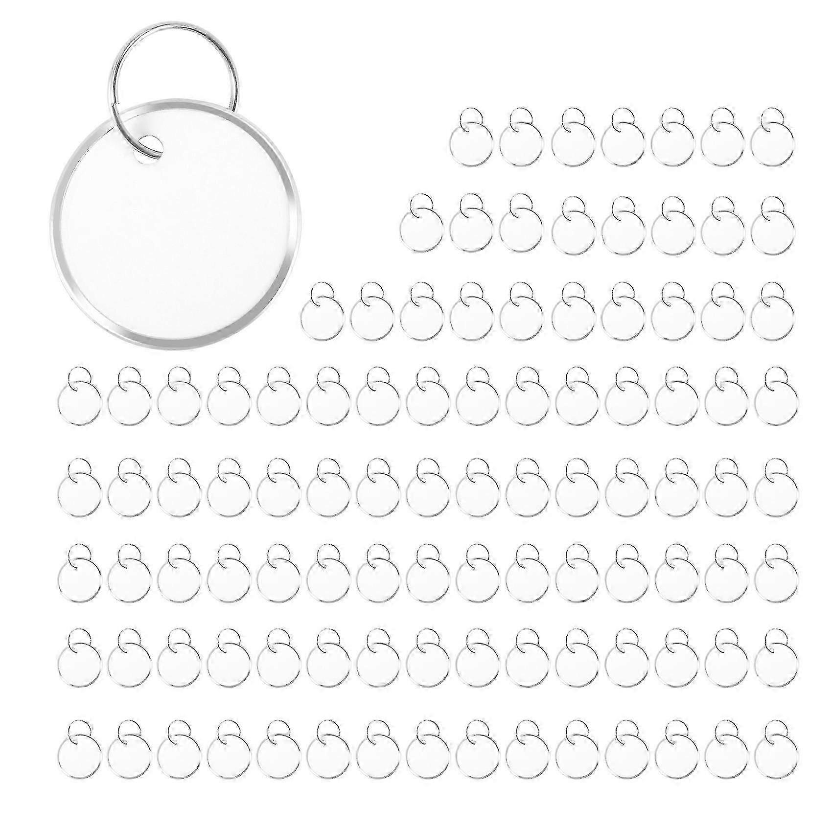Metal Rim Tags Key Tags Round Paper Tags With Metal Rings White Label For Car Keys And Door Keys (1