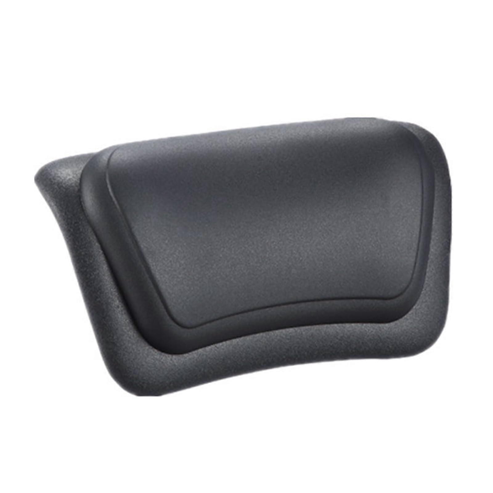 Bathtub Pillow Neck Support with Suction Cups for Comfortable Headrest and Spa Relaxation (Black)