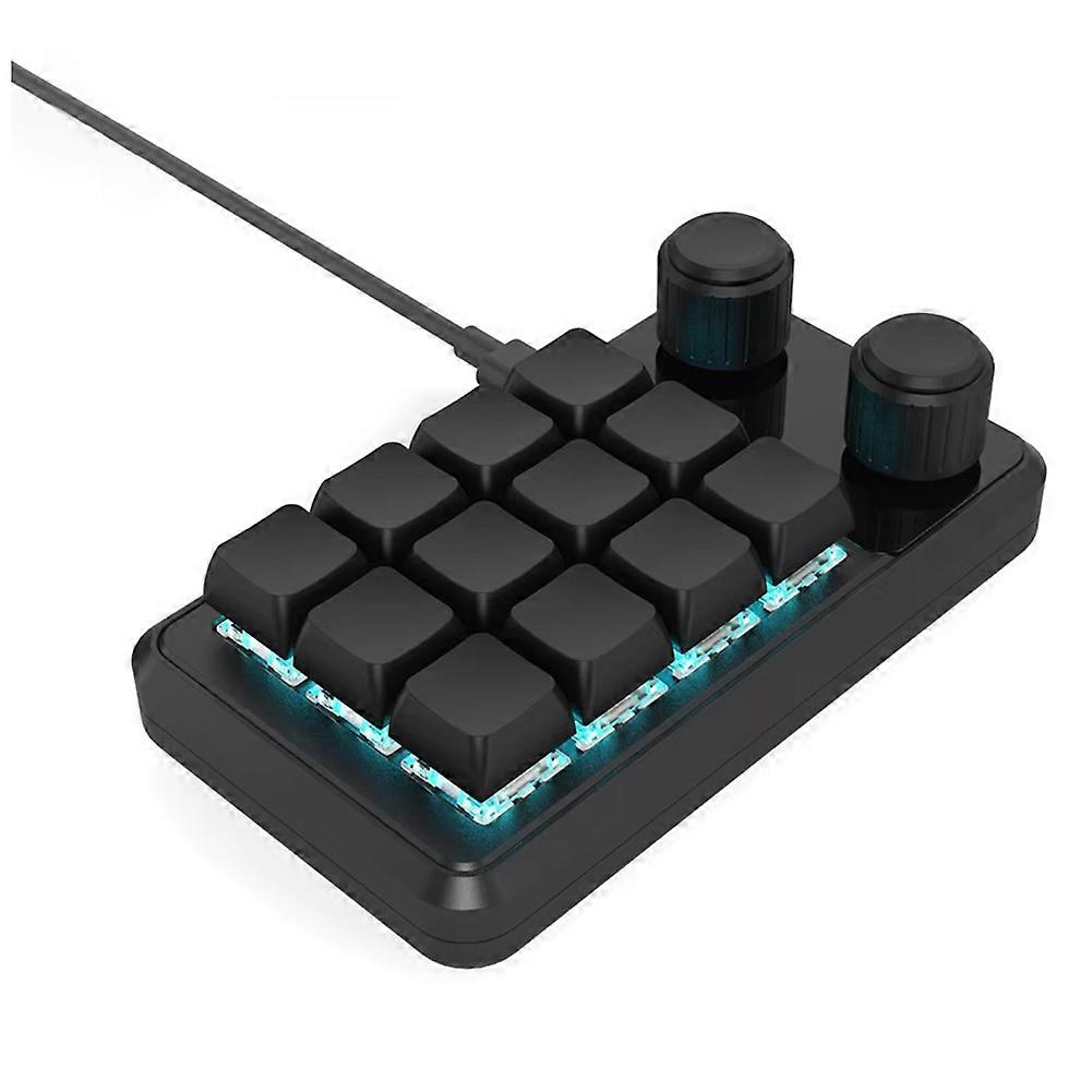 Programming Macro Custom Wired Keyboard RGB 12 Key Copy Paste Button Mini Gaming Keypad Hotswap Mac
