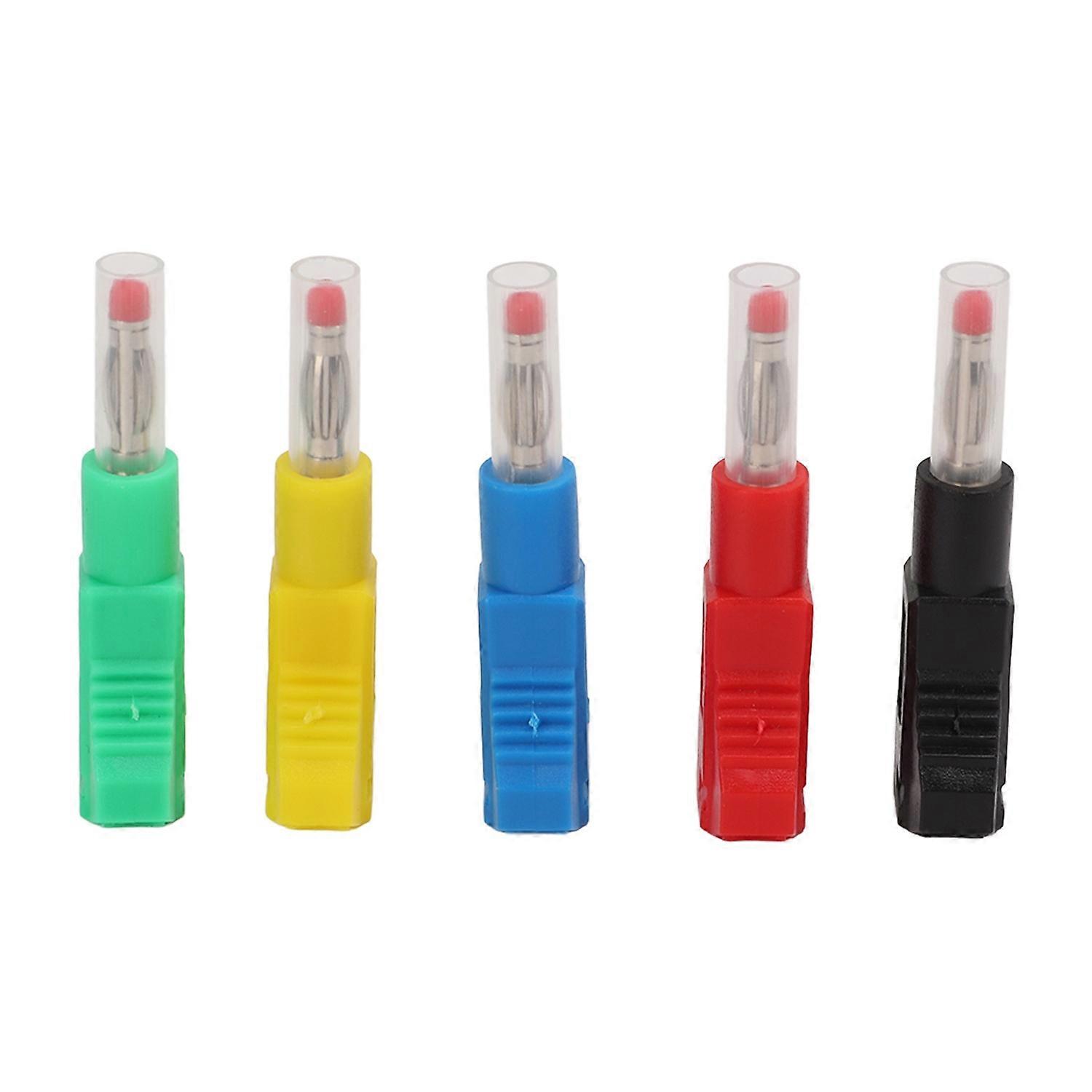 10PCS 4mm Retractable Banana Plug Weldable Test Leads Ends CAT II 600V 32A 5 Color for 3C Digital Eq