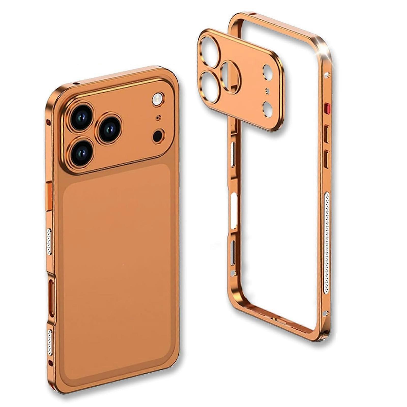 Ultra-Thin Alloy Metal Frame Shockproof Phone Case with Lens Frame