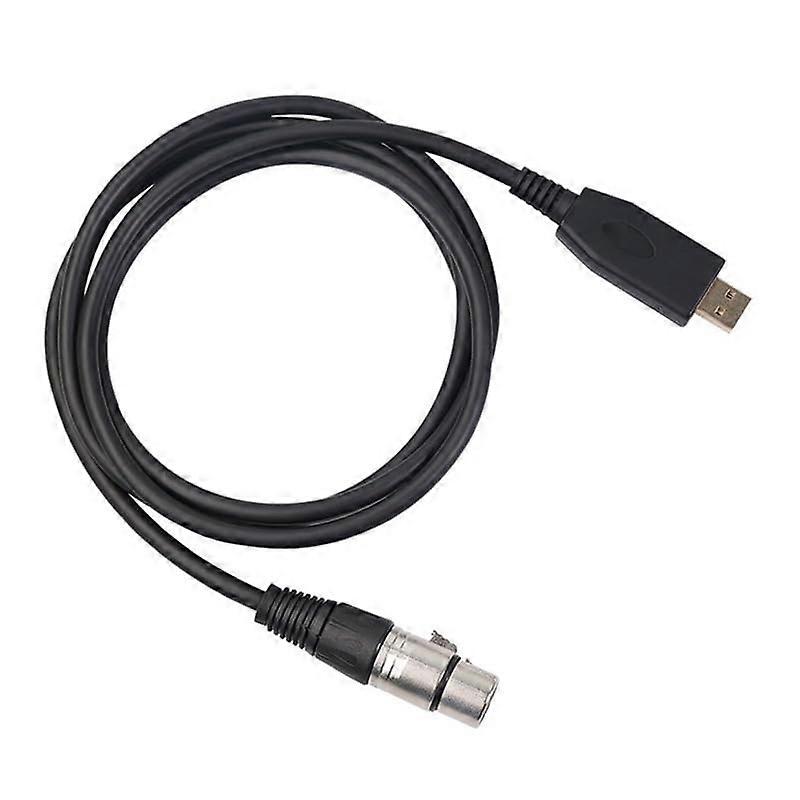 USB to XLR Female Microphone Cable 3m Studio Audio Recording Adapter for PC and Podcast