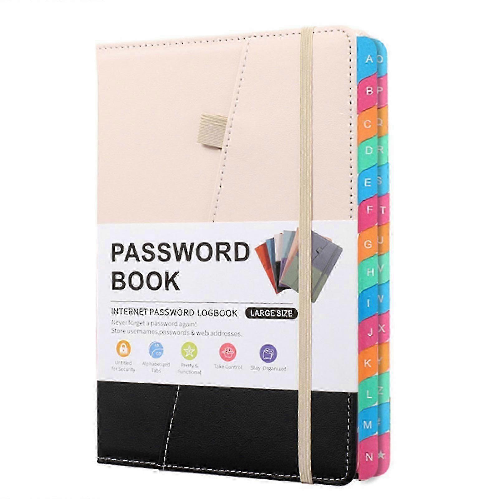 Hardcover Password Organizer with Colorful Tabs for Online Accounts P2025041
