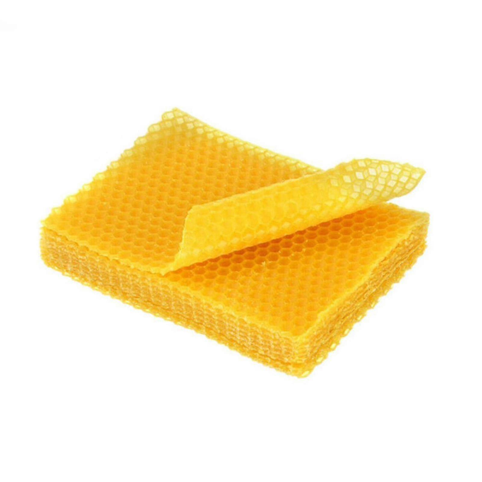 Eco-Friendly Set of 10 Natural Beeswax Sheets for Beekeepers