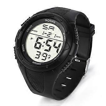 Relógios Quinlirra para Mulheres e Homens, Relógio Esportivo Digital LED com Alarme, Pulseira de Silicone, Estilo Militar, Quartzo, Essencial para Viagens e Moda