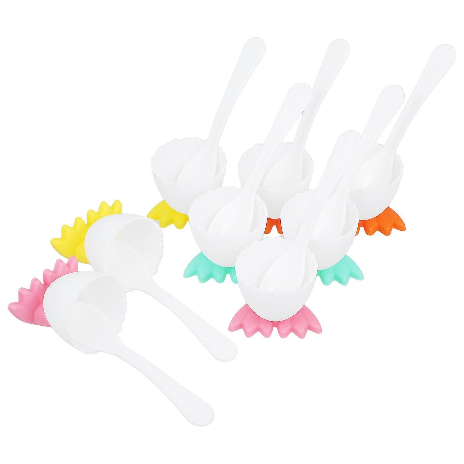Colorful Egg Cup for Boiled Egg Holder 8Set with Spoon Material