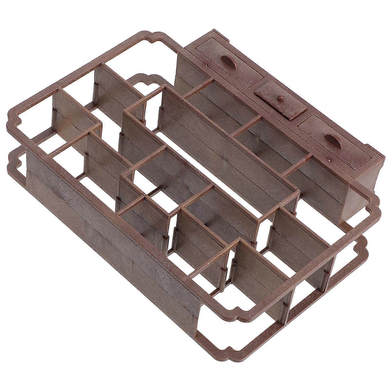 Miniature Dollhouse Model Display Rack for Decorative Plastic Shelf