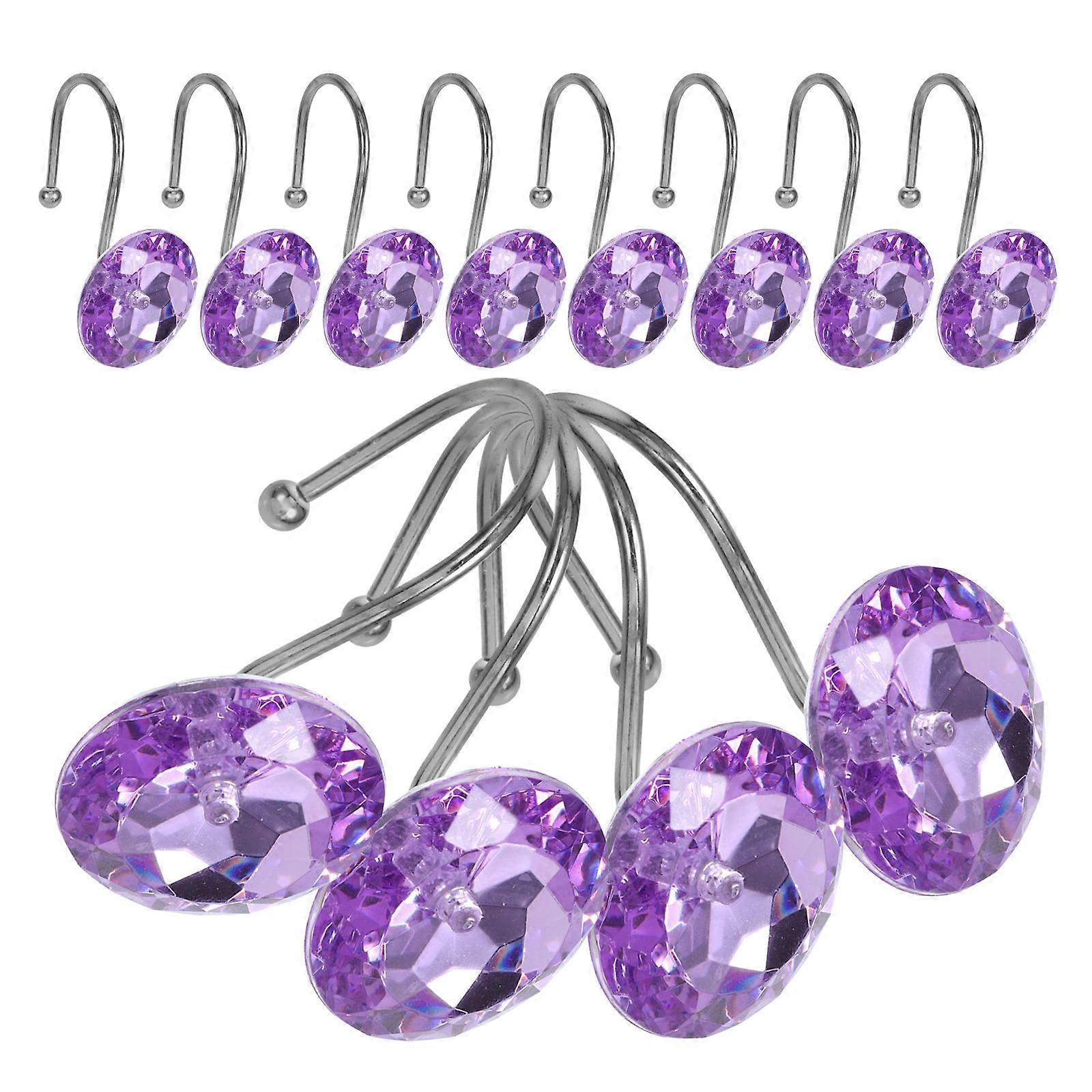 Decorative Shower Curtain Hook for Bathroom Use 12Pcs Acrylic Hooks