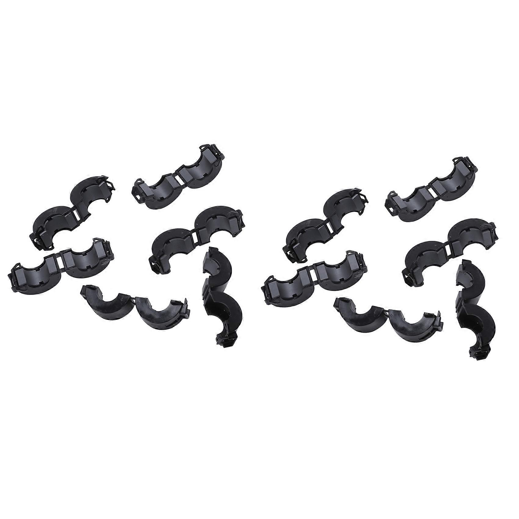 12 Pcs Black 15mm Dia Cord Ferrite Core Noise Suppressor Filters
