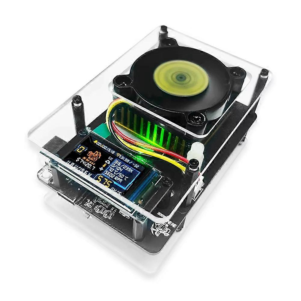 NMAxe Bitaxe NerdMiner BTC Miner Solo Lottery Miner BM1366 ASIC Chip 500G-550Gh/S with Support USB 30W-PD US Plug