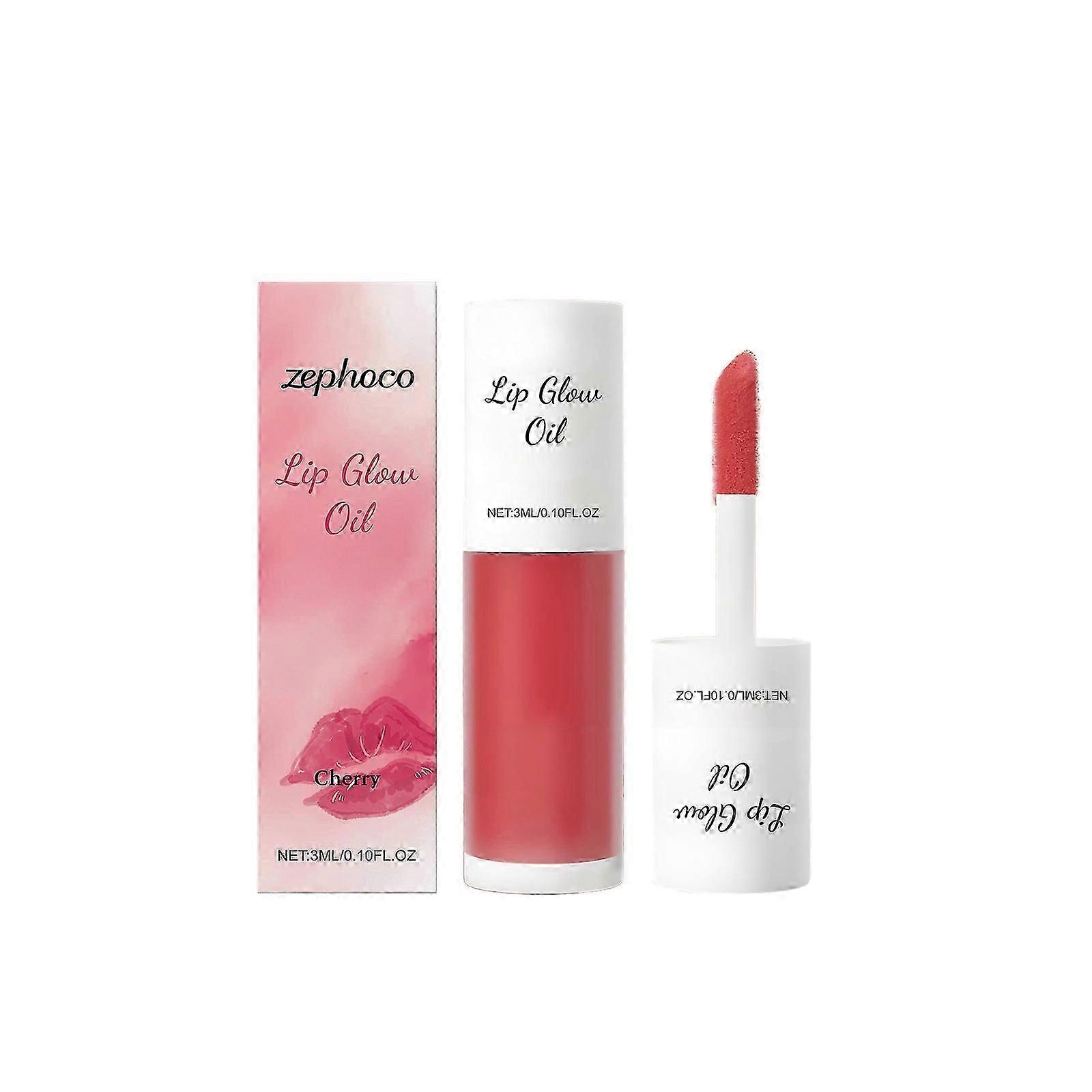 Zephoco Cherry Hydrating Lip Gloss Oil Nourishes The Lips, Making Them Soft, Elastic, Light And Non-Greasy, With A Lustrous Lip Makeup