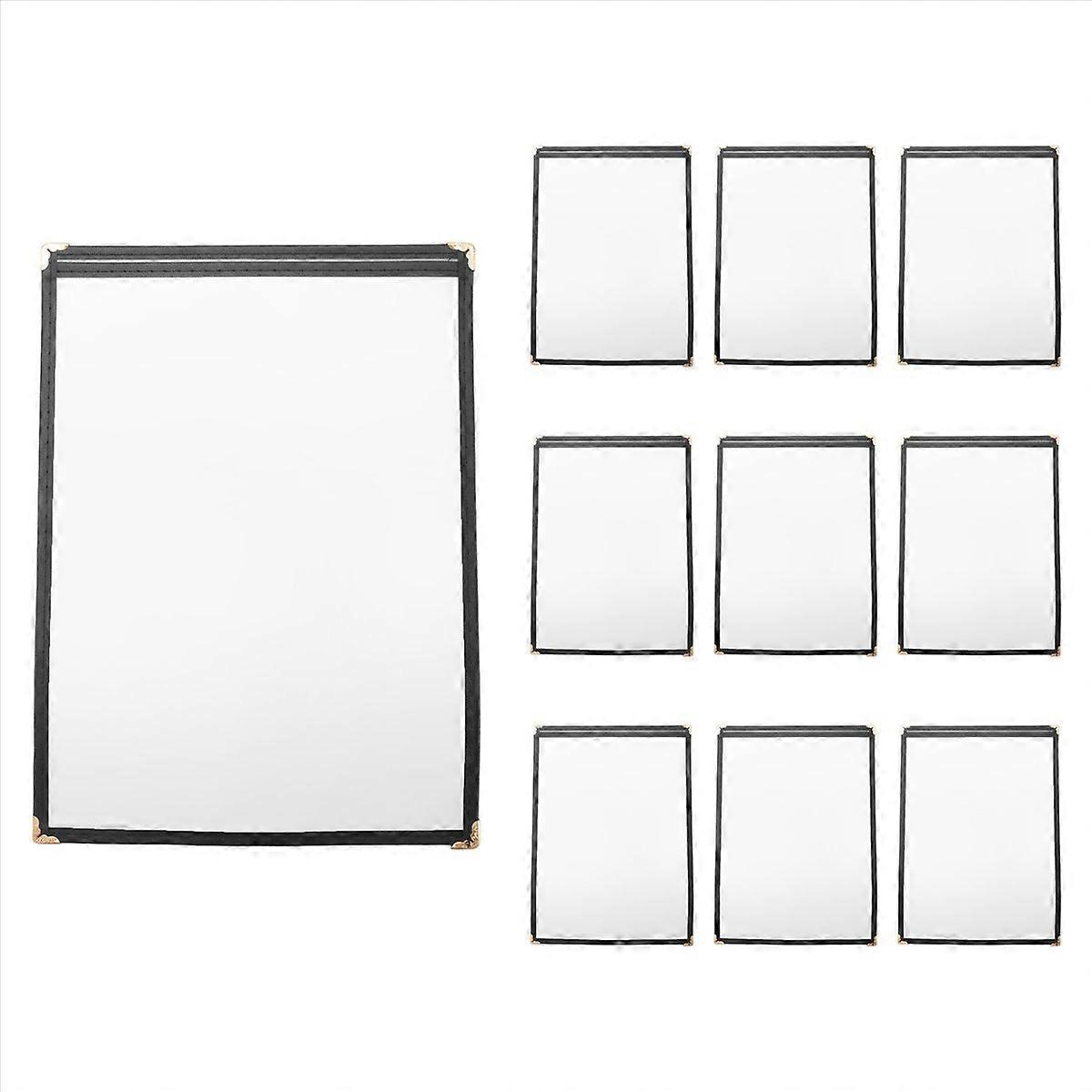 Lot de 10 protège-menus - Page simple, 2 vues, format 8,5 x 11 pouces