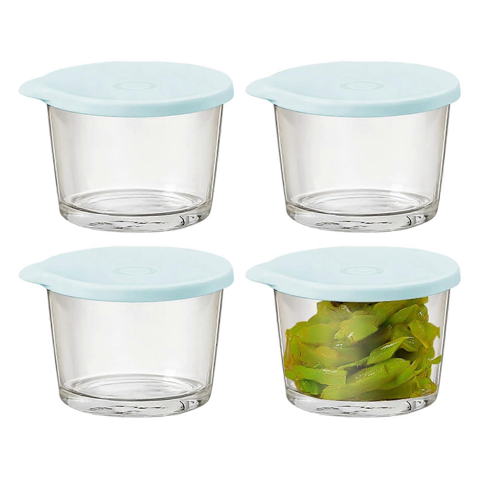 Glass Mixing Bowls with Lids, 4Pack Stackable Airtight Glass Food Storage Containers for Meal Prep