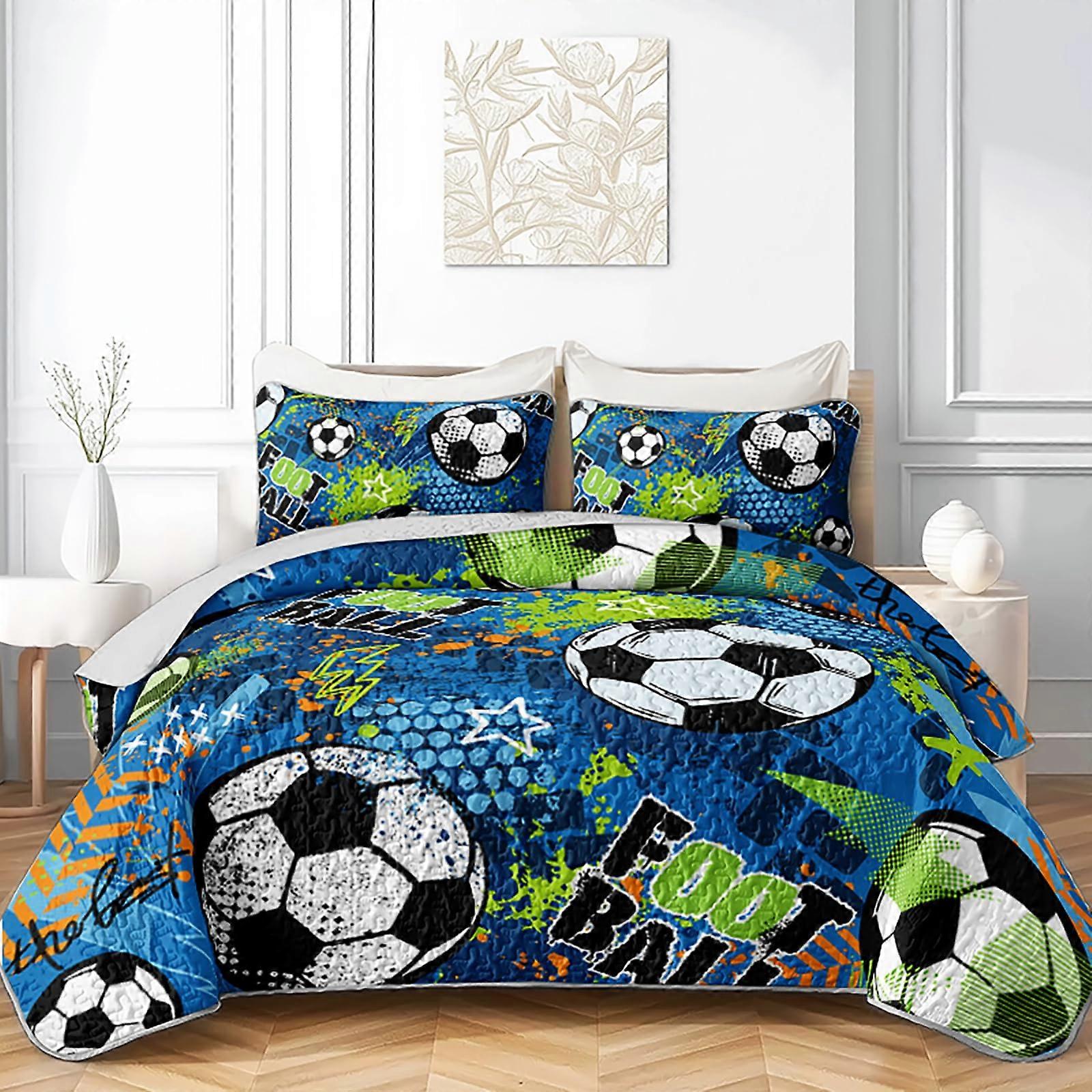 King Size Quilt Set with Vibrant Boho Floral Design, Lightweight All Season Bedding and Pillowcases