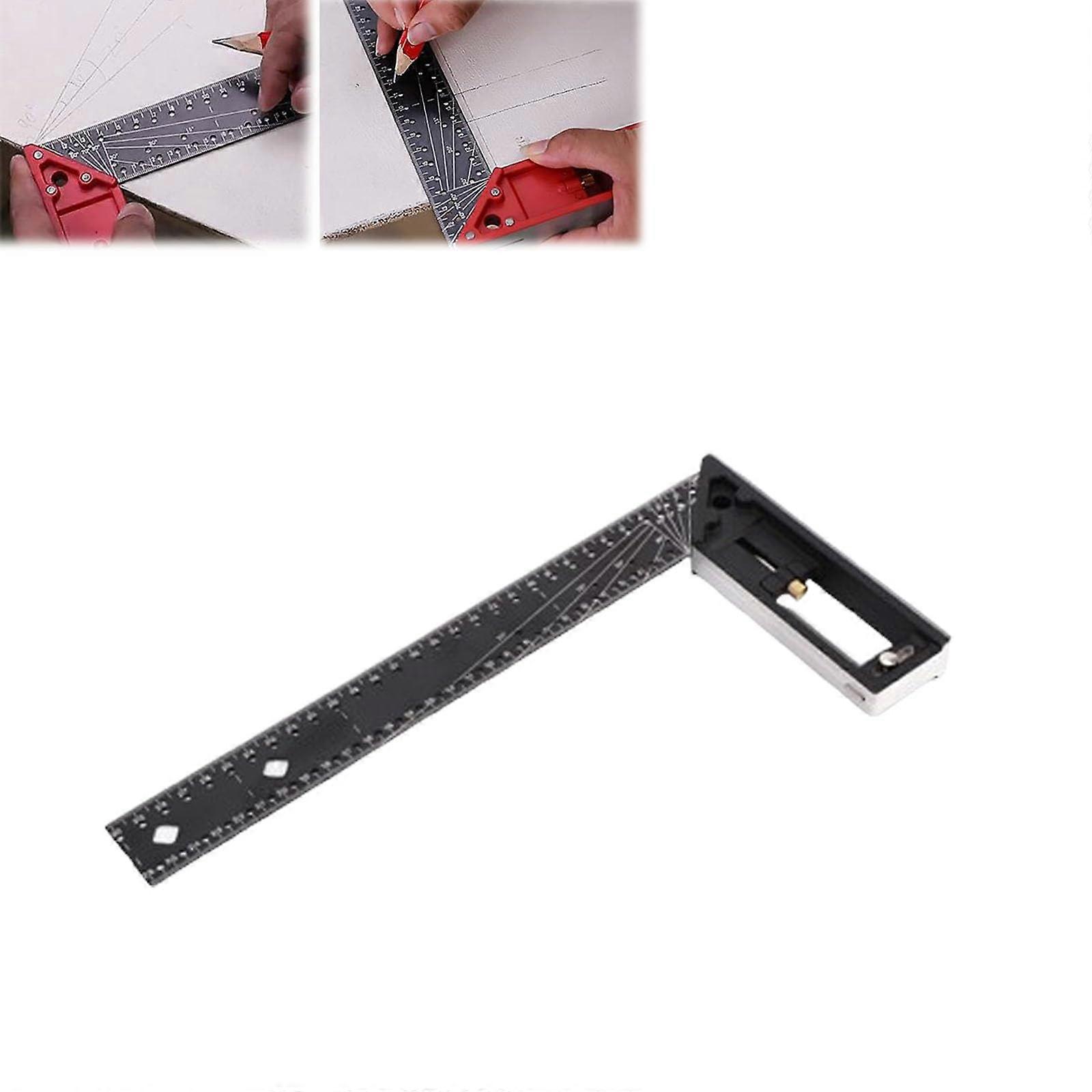 Carpenter Square with DualSided Scale, MultiAngle Stops and Precision Marking for Woodworking