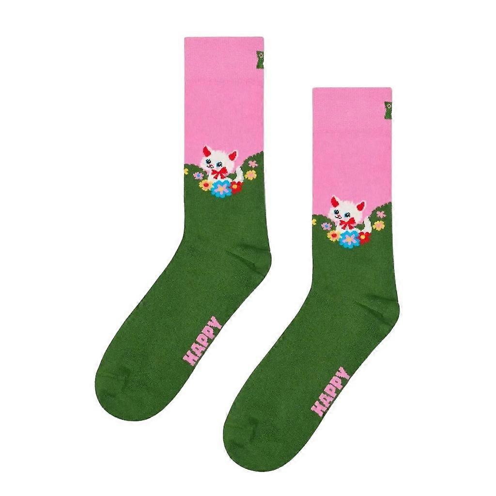 Chaussettes Happy Socks Chaton et Fleurs