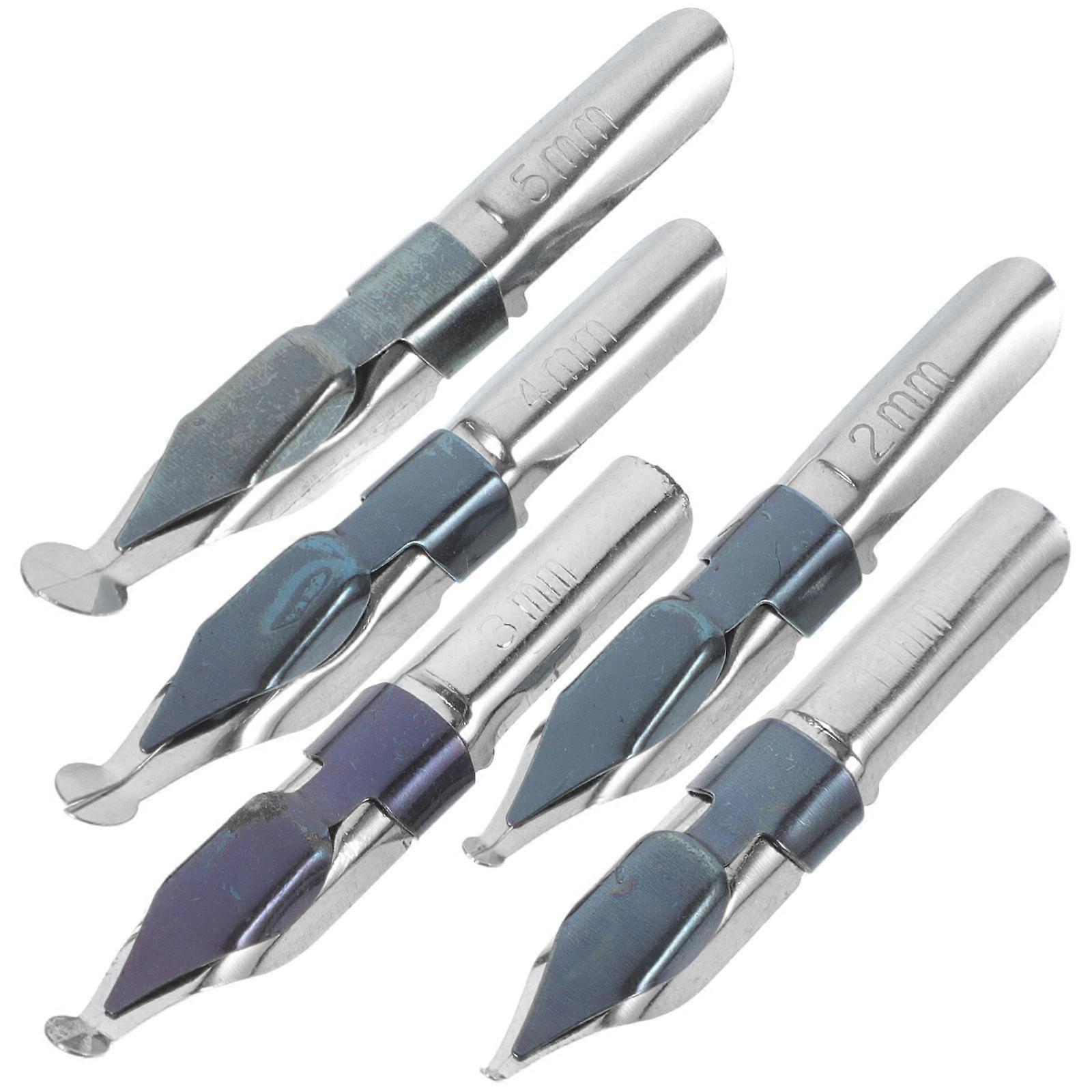 Silver Dip Pen Nibs Calligraphy Replacement Tips 5Pcs for Writing