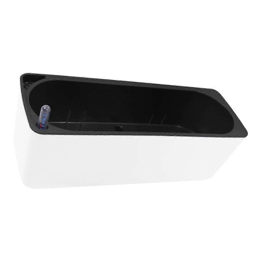 15 Inch White Self Watering Planter with Water Level Indicator, Rectangular Indoor Flower Pot