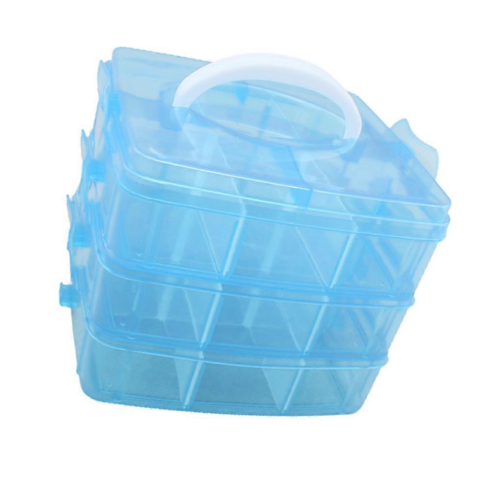 Detachable Plastic Storage Box Multi Layer Organizer for Home 1Pcs Blue