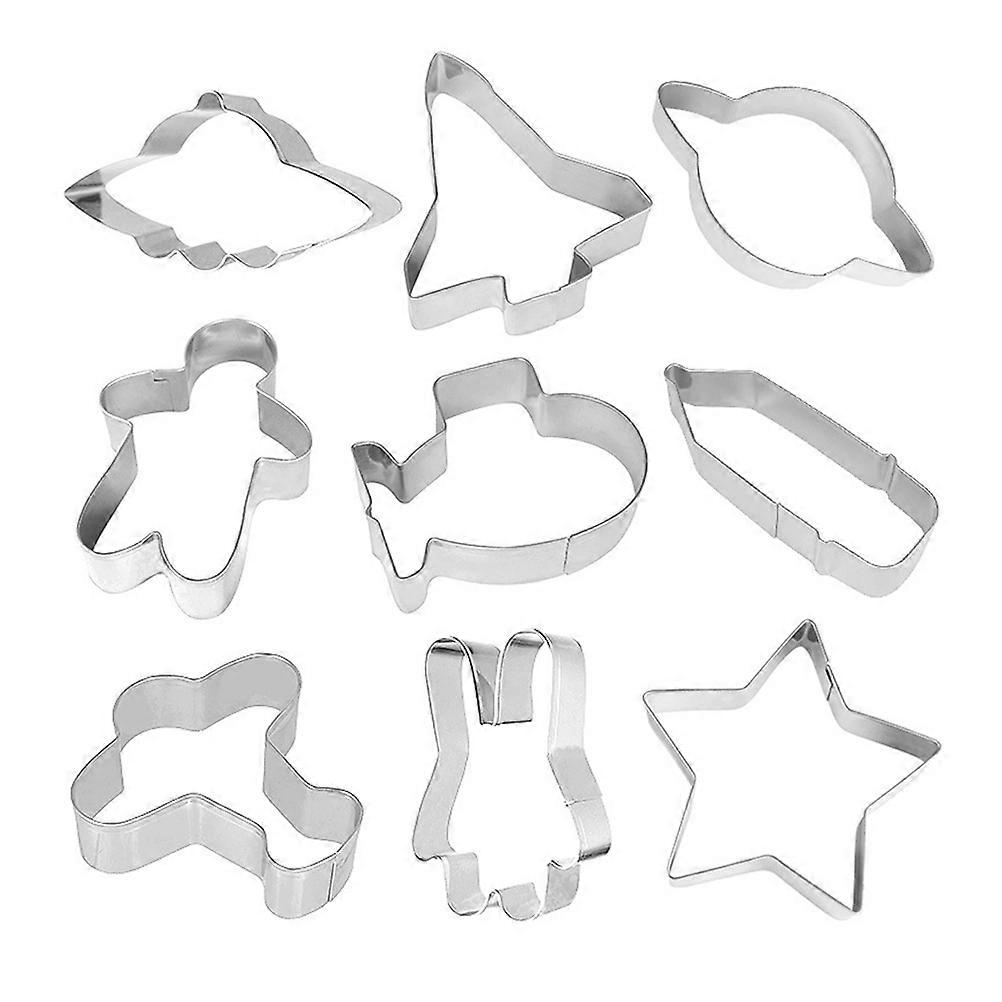 Stainless Steel Baking Mold Cookie Mold for DIY Baking 9Pcs Set