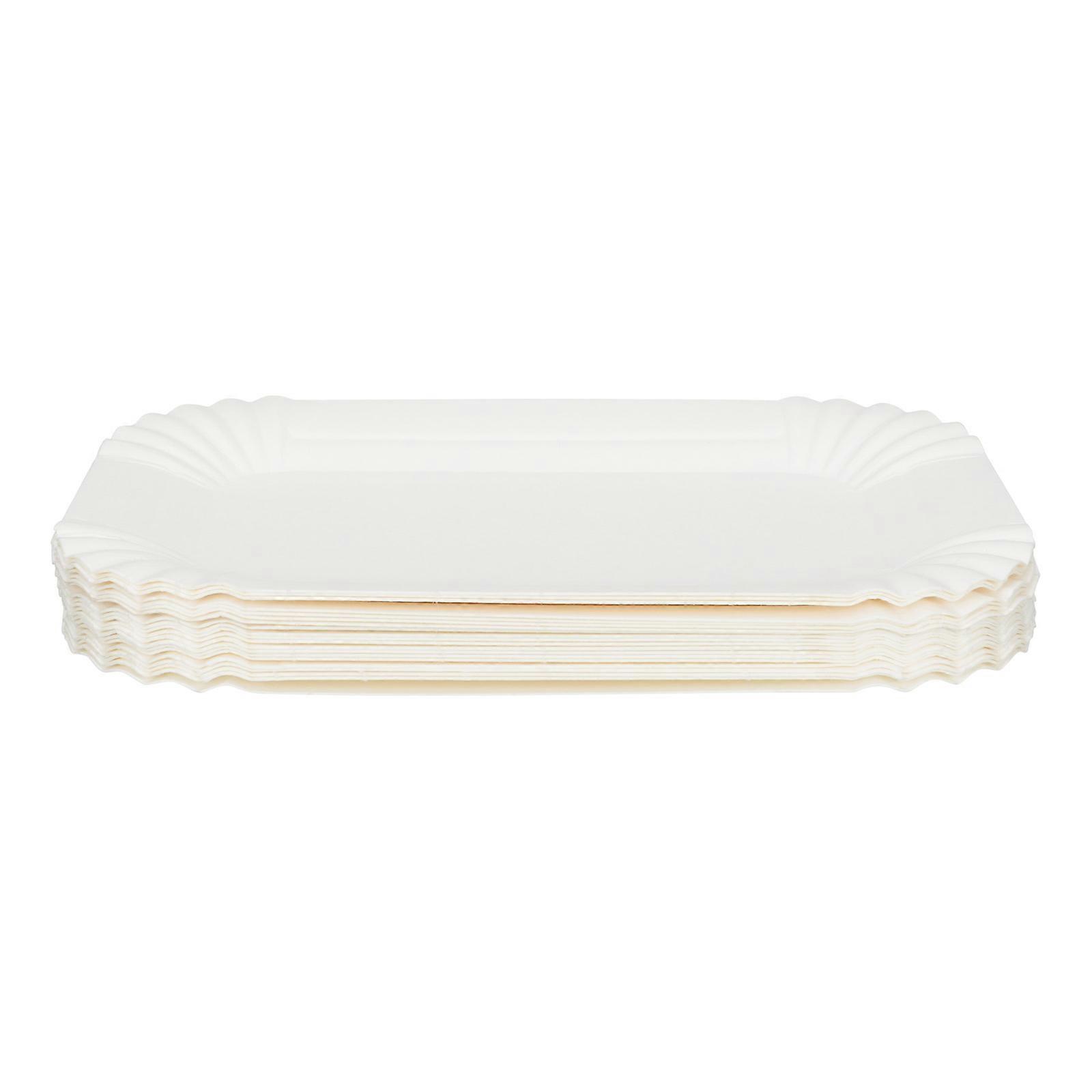 Dessert Serving Paper for Home 100Pcs White