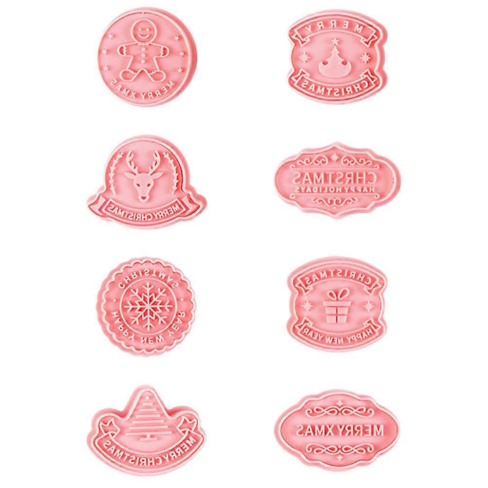 Plastic Christmas Cookie Mold 8Pcs Cookie Cutters for Dessert Making