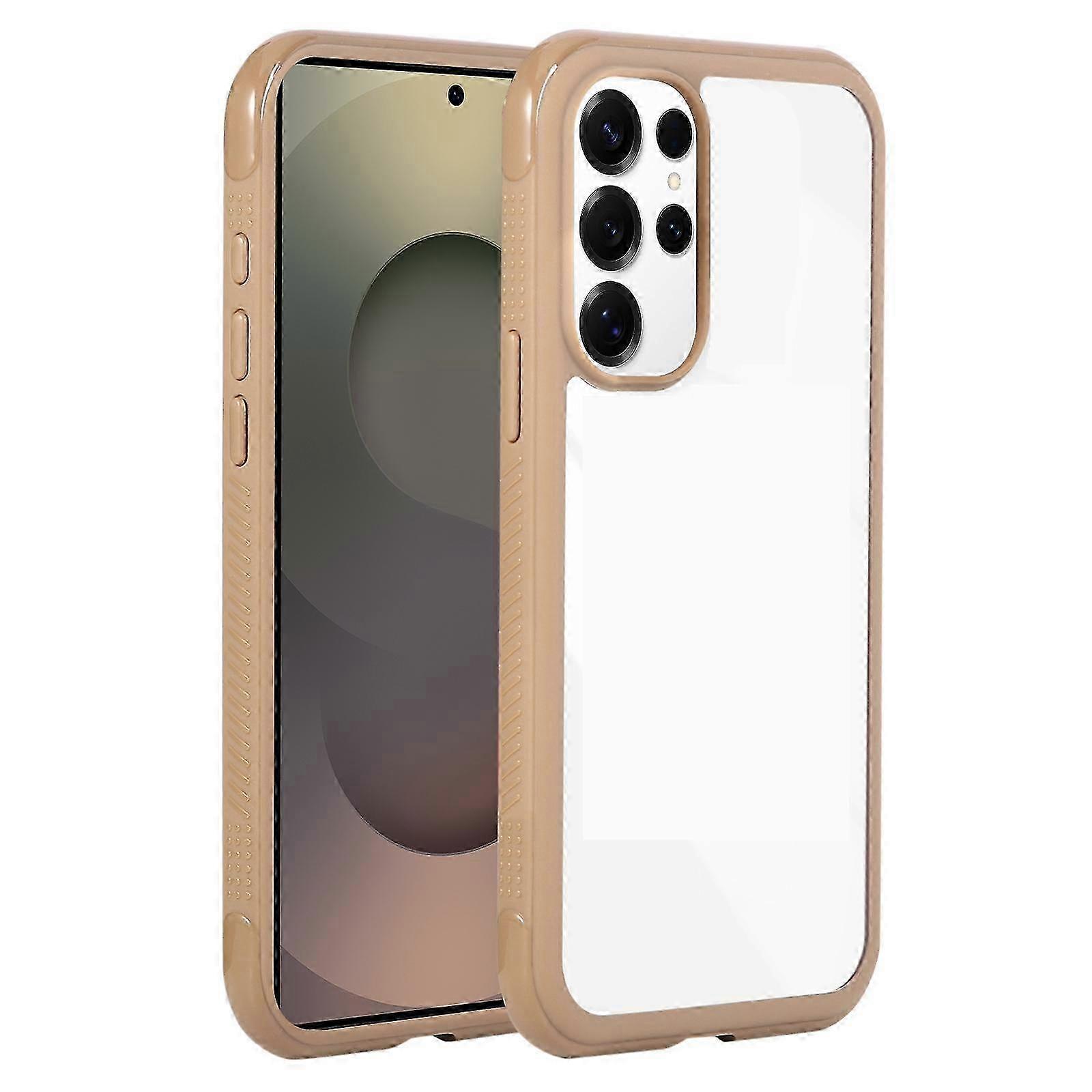 Solid Color Edge Transparency Acrylic TPU Phone Case 26s