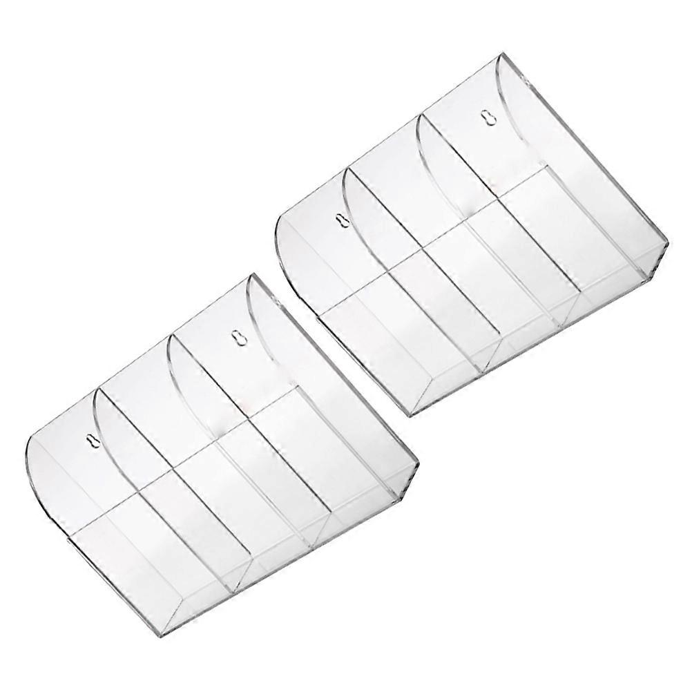 Acrylic Storage Rack Wall Mount TV Remote Organizer for Home 3Sets