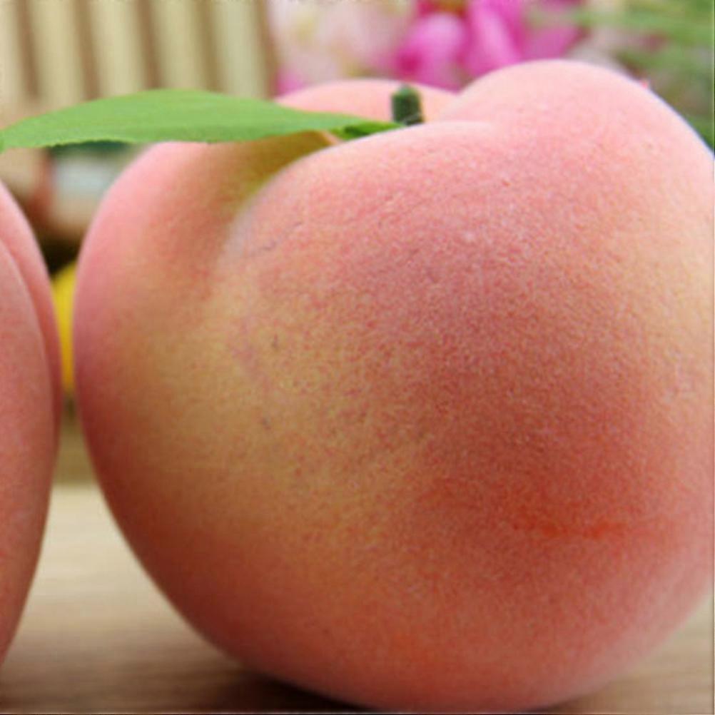 Simulated Fruit Peach Models for Decoration 6Pcs Foam Material Artificial Toys