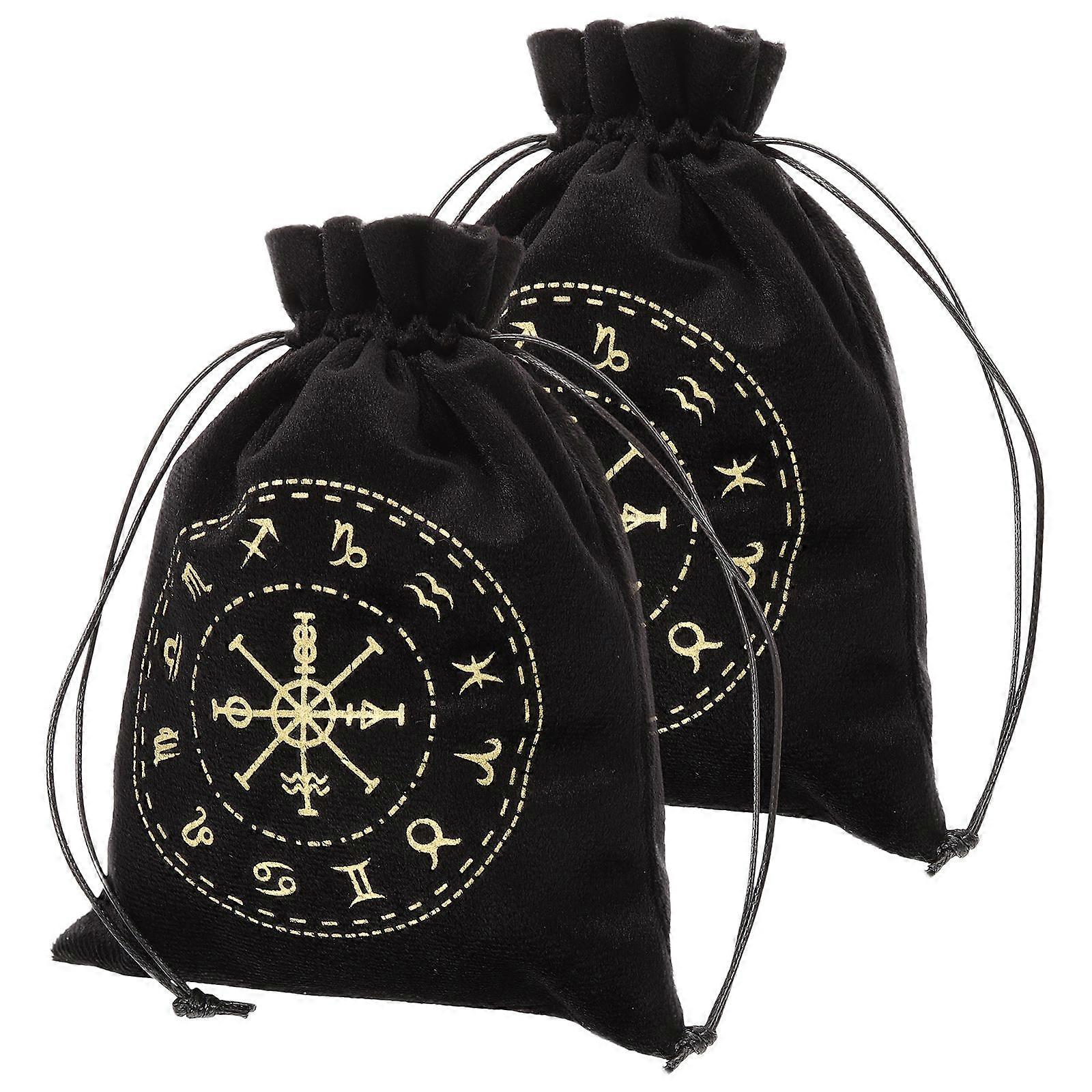 Portable Tarot Card Bag for Storage 6Pcs Drawstring Storage Pouch
