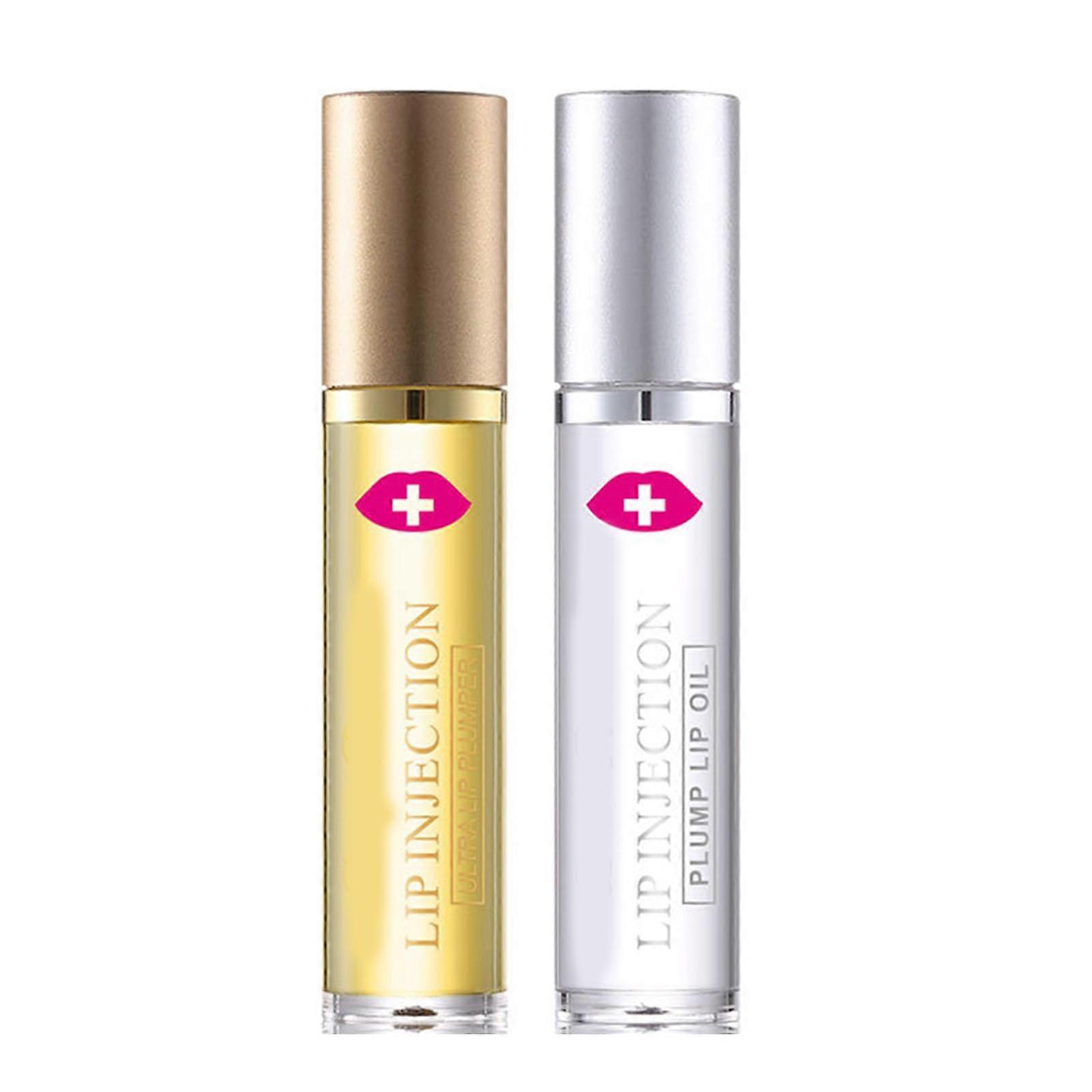 2pcs Lip Oil Roller Set for Dry Cracked Lips Deep Hydration Fast Absorption