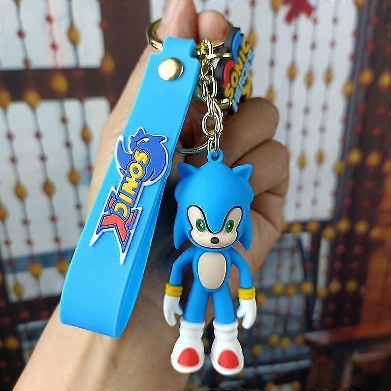 1 pcs Anime Cartoon Sonic Keychain Pendant