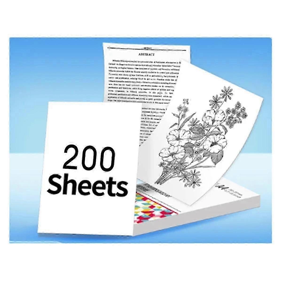 200 Sheets For A4 Thermal Paper M08f Printer Quick-dry Continuous Thermal Paper Documents Study Notes