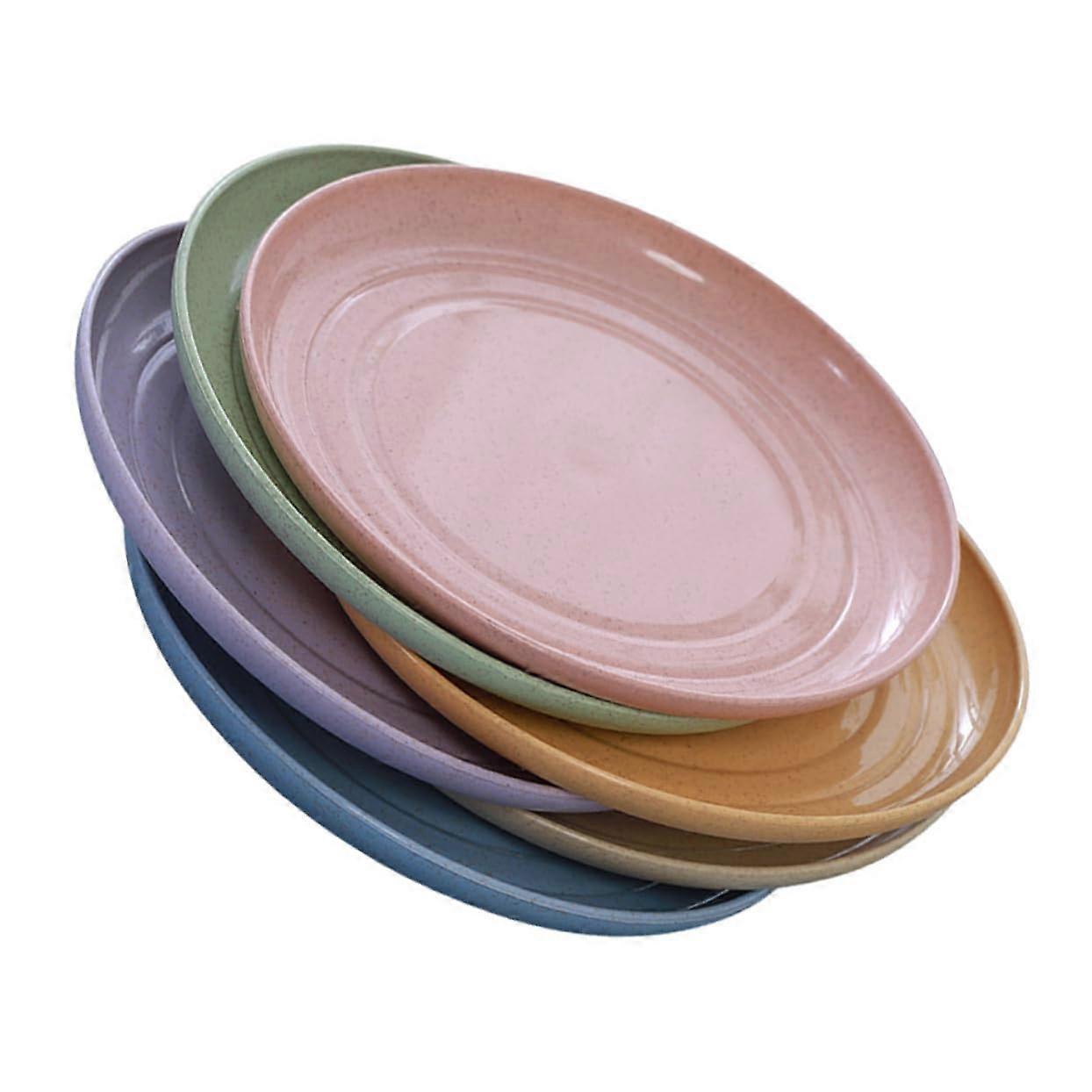 Wheat Straw Plates Unique Shape Reusable Food and Fruit Dish EcoFriendly Stackable Tableware