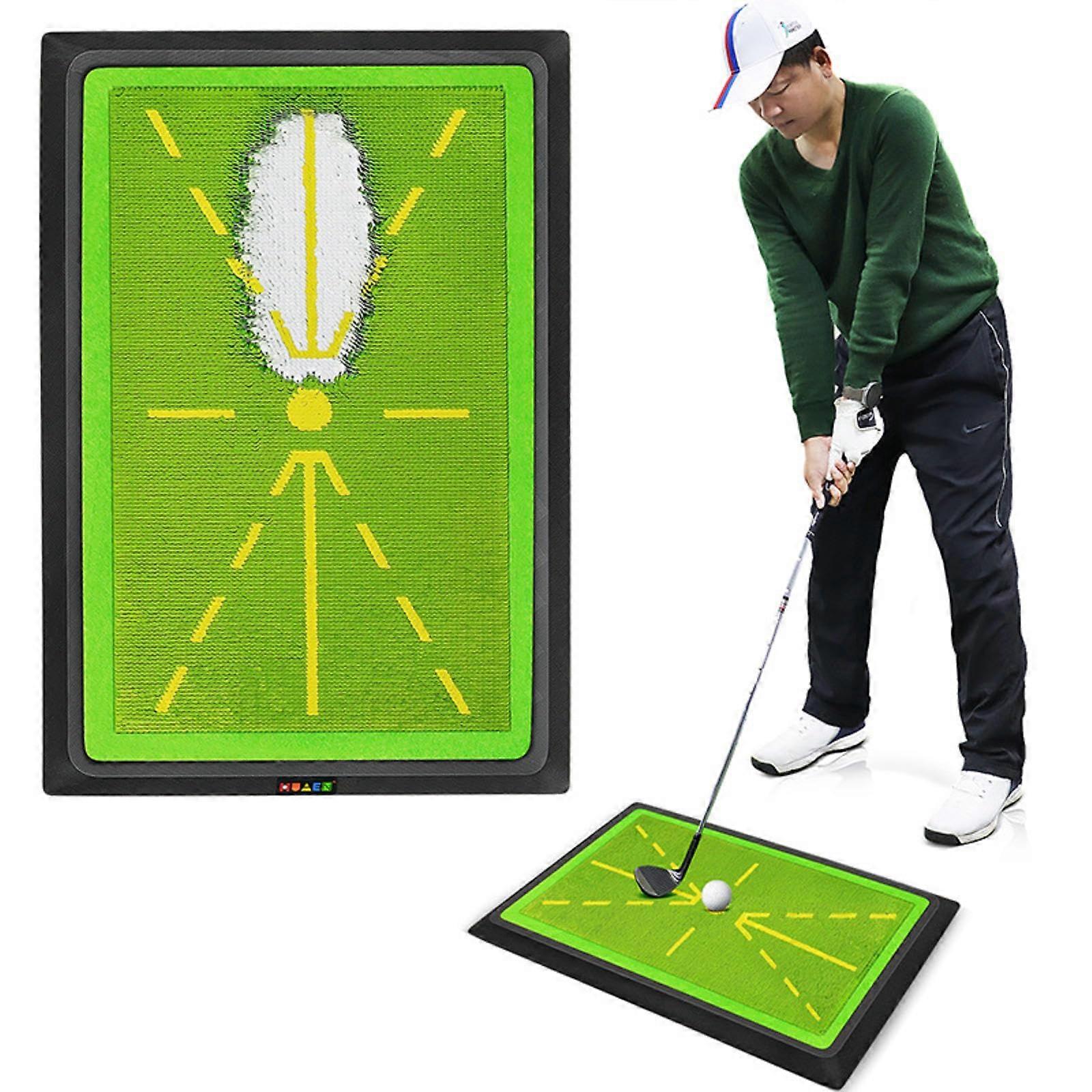 Golf Training Mat with Swing Path Detection for Indoor Outdoor Practice,  Durable Surface